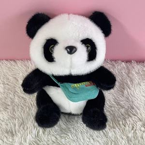 Peluche <span class=keywords><strong>Panda</strong></span> de 20 cm, jouet en peluche personnalisé avec logo sur chemise, divers ensembles, tissu en peluche courte et douce, poupées pour bébés - Product Image 5