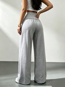 <span class=keywords><strong>Pantaloni</strong></span> Sportivi da <span class=keywords><strong>Donna</strong></span> Personalizzati a Vita Alta, Traspiranti, Oversize, Gamba Larga, Stile Hip Hop, con Logo Personalizzato e Chiusura con Cordoncino - Product Image 3