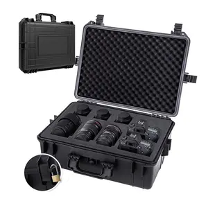 IP67 Wasserdichte Kamera tasche Kunststoff-Hartsc halen koffer mit Schaumstoff