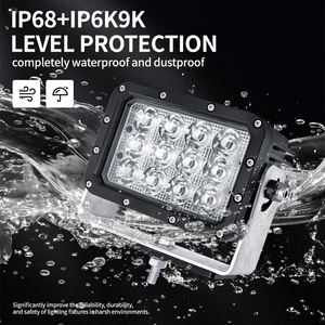 Nueva Lámpara de Trabajo LED Cuadrada de 120w para Minería, Uso Industrial, Excavadoras, Camiones y Tractores, Resistente al Agua, 24v CC/12v CC - Product Image 4