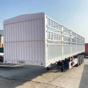 Remolque de Carga con Barandas de 2/3/4 Ejes, Semirremolque para Transporte de Mercancías a Granel, Maíz/Arroz/Algodón/Animales - Product Image 4