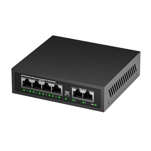 Switch de Red PoE de 6 Puertos al por Mayor de Fábrica, 4*100M PoE + 2 Uplink 1.2Gbps Full-Duplex, Carcasa Metálica, Plug&Play, IEEE802.3AF/AT, VLAN - Product Image 4