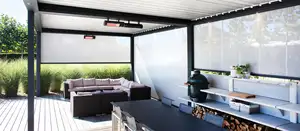 Veranda alüminyum cam özelleştirilmiş kış bahçe Sunroom sera enerji tasarrufu alüminyum sunroom cam evler