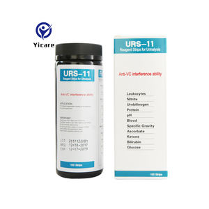 <span class=keywords><strong>Bandelettes</strong></span> de <span class=keywords><strong>test</strong></span> d'urine manuelles de URS-11T de <span class=keywords><strong>11</strong></span> <span class=keywords><strong>paramètres</strong></span> pour l'appareil d'examen d'acuité visuelle des hôpitaux familiaux - Product Image 4