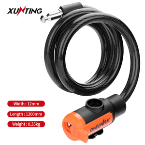 Candado de <span class=keywords><strong>Cable</strong></span> Ajustable para Bicicleta Xunting, 100 cm, con Llavero, Plegable, con <span class=keywords><strong>Cable</strong></span> de Seguridad - Product Image 4