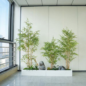 Artifical <strong>Bambo</strong> Tree Fak Plant Indoor Room Divider Faux Bamboos Plastic Screen Alternative - Product Image 1