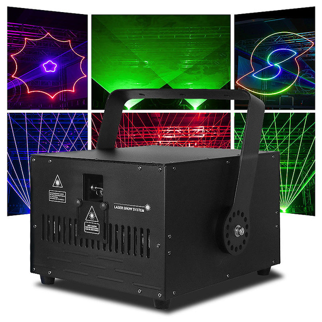 RGB Animation Laser Light Laser Show System DMX Laser Stage Projector Light for Wedding Banquet Hall Nightclub DJ Party
