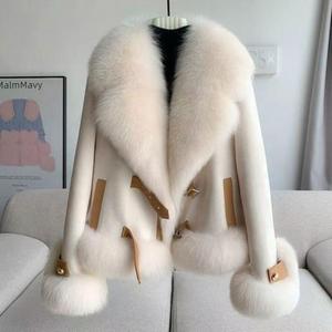 Cappotto Invernale Nuovo Stile Corto da Motociclista in Finta <span class=keywords><strong>Pelliccia</strong></span> di Volpe per Ragazze - Product Image 6