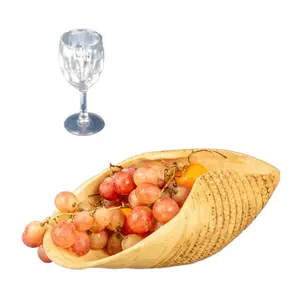 2024 recién llegados platos de cena decorativos de Navidad de bambú biodegradables fiesta de boda fruta aperitivo Cena
