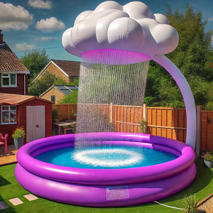 Jardin d'arrière-cour Pvc enfants adultes piscines d'eau portables en plein air pour enfants forme de nuage sauter piscine de natation gonflable - Product Image 5