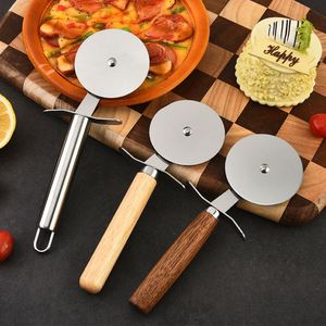 Espátula para Pastel de Acero Inoxidable con Mango de Madera, Cuchillo para Cortar Pizza, Utensilios para Hornear en Casa, Varios Tamaños Disponibles - Product Image 3