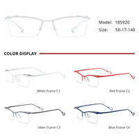 Gafas Borregls de Titanio para Hombre, Diseño 2025, Montura Semi-Rimless, Ligeras, Cuadradas, Modelo 185920