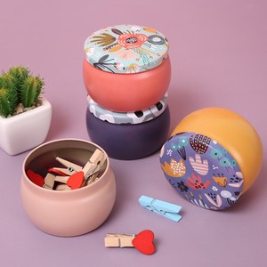 <b>Mini</b> Portable Tin <b>Box</b> Flip Lid Metal <b>Storage</b> Container For Clips Hair Ties Snacks Candy Office Desktop Organizer - Product Image 1