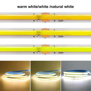 Tira de Luz LED COB 220V 110V 240LEDs 10cm por Corte, Lámpara Flexible con Chip IC, Iluminación Lineal de Alto Brillo, Sin Necesidad de Enchufe - Product Image 2