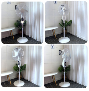 Ventilateur sur pied populaire avec chargeur de téléphone portable, pour extérieur et intérieur, 16-18 pouces, rechargeable, solaire, avec télécommande et lumière LED - Product Image 5