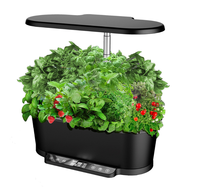 Système de culture hydroponique d'intérieur avec éclairage LED à spectre complet, kit de jardin d'herbes intelligent avec affichage numérique