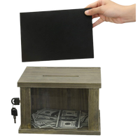 Boîte de donation en bois massif Boîte à suggestions en bois rustique personnalisée