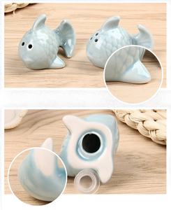 Sels et poivrières en céramique en forme d'étoile de mer, de hibou, d'oiseau, d'éléphant, de poisson, cadeaux de mariage, cadeaux de fête prénatale, cadeaux pour les invités - Product Image 3