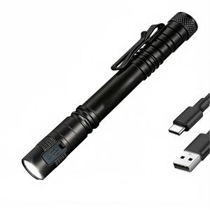 Тактический карманный фонарь EDC с USB-зарядкой, 800 люмен, с клипсой, водонепроницаемый IP65, для осмотра и ремонта автомобилей - Product Image 1