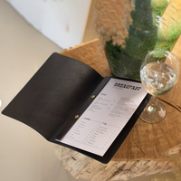 Cartes de menu imperméables personnalisées Couverture de menu alimentaire en Offre Spéciale Porte-menu en cuir PU pour bar hôtel