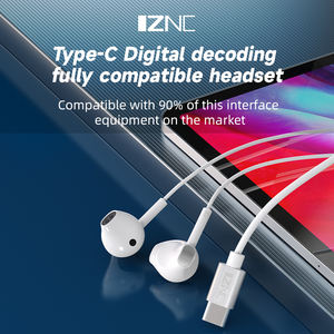 Auriculares intrauditivos con <span class=keywords><strong>cable</strong></span> metálico, audífonos de 3,5mm con micrófono, color blanco, bajo precio, a granel, tipo C, el más <span class=keywords><strong>barato</strong></span> - Product Image 2