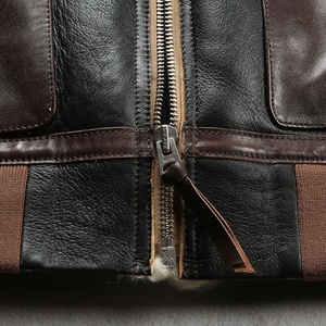 Nuovo inverno di alta qualità personalizzato Short americano A2 Pilot <span class=keywords><strong>Shearling</strong></span> cappotti di pelliccia da uomo con risvolto e giacche di <span class=keywords><strong>montone</strong></span> ispessite - Product Image 5