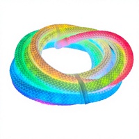 Lampu LED Strip Silikon Fleksibel RGB Pintar WS2812B WS2811 5V Tahan Air IP65 USB 360 Derajat Reticulate