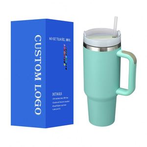 American Style Stainless Steel 40Oz Tumbler <b>With</b> <b>Handle</b> Straw for Engraving 40Oz <b>Insulated</b> Travel <b>Mug</b> Tumbler - Product Image 1