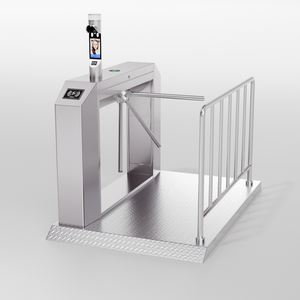 Hệ thống kiểm soát truy cập an ninh cao cho người đi bộ Cơ chế chân máy cửa quay cho phòng tập thể dục siêu thị trạm xe buýt kiểm tra an toàn - Product Image 2