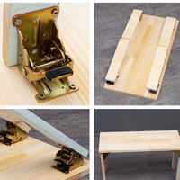 Raccords de jambe de charnière autobloquants support de Support pliable pour table lit coin orthèse jambes pliantes armoires application de meubles