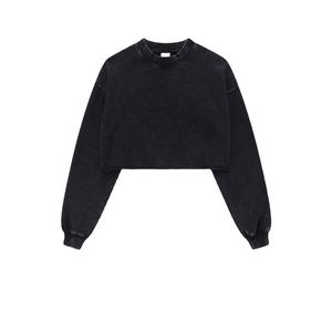 Ensemble <span class=keywords><strong>jupe</strong></span> et haut pour femme, qualité supérieure, style rétro tendance streetwear 2026, respirant, lavé, bordure lâche, col rond court - Product Image 6