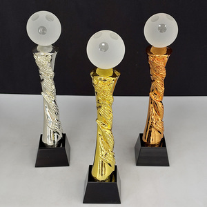 Trophée de cristal pour événement sportif, boule de <span class=keywords><strong>bowling</strong></span> en résine or, argent, bronze MH-MJ0705 - Product Image 5