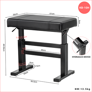 Bancs de <span class=keywords><strong>piano</strong></span> hydrauliques simples prix d'usine KB-10H mécanisme de tabouret de <span class=keywords><strong>piano</strong></span> pliant réglable pour la scène - Product Image 2