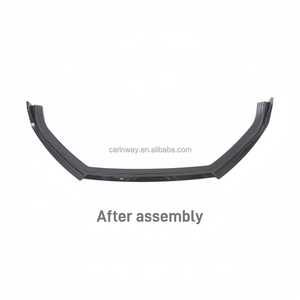 Spoiler Anteriore in 3 Pezzi, Accessori Auto, Protezione Paraurti Nero Lucido per Kit Carrozzeria <span class=keywords><strong>Polo</strong></span> 2014-2017 - Product Image 2