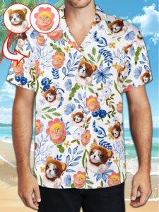 Markakrali tùy chỉnh thăng hoa Áo sơ mi thể hiện phong cách của bạn với sôi động phim hoạt hình vật nuôi và nhiệt đới in mẫu - Product Image 4