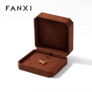 Caja de Joyería FANXI, Caja de Joyería de Gamuza para Collares, Empaque de Regalo Personalizado de Lujo, Cajas de Joyería de Lujo - Product Image 2