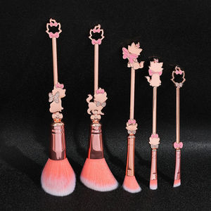 Juego de 5 Brochas de Maquillaje de Dibujos Animados Marie Cat en Oro Rosa, Juego de Brochas Cosméticas con Mango de Metal Exquisito, Brochas de Maquillaje AristoCats - Product Image 6