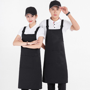 Tablier avec poches et bretelles vert foncé taille unique pour restaurant et bar - Product Image 2