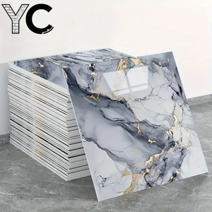 Adesivi Murali in <span class=keywords><strong>PVC</strong></span> Lucido Moderno <span class=keywords><strong>per</strong></span> <span class=keywords><strong>Bagno</strong></span>, Decorazione Casa, Adesivi <span class=keywords><strong>per</strong></span> Piastrelle Effetto Marmo con Motivi Geometrici - Product Image 4