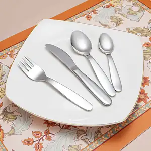 High Quality Silverware Child Silver Knife Spoon And Fork Flatware Stainless Steel Kids Cutlery Set For Home