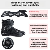 Patins à roulettes adultes en matériau PU unisexe plat professionnel avec semelle intermédiaire en EVA pour mouvement clignotant