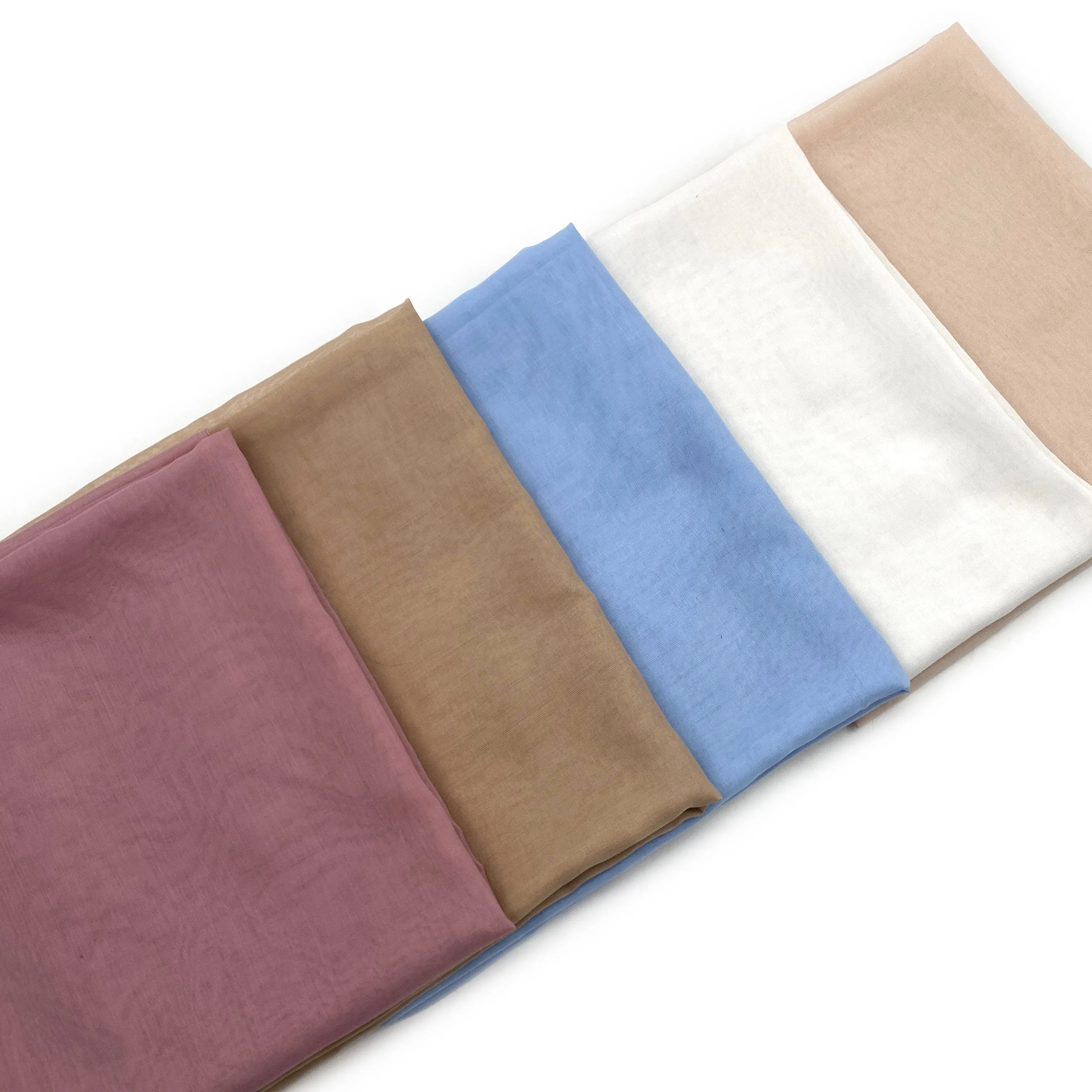 Japanese tecido de algodão voile lenço quadrado hijab plain mulheres tudung bawal