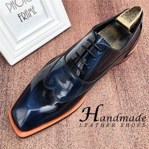 Zapatos formales de cuero para hombre, estilo retro, con acabado lacado, para oficina, trabajo, o como zapatos de novio para boda. - Product Image 3