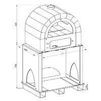 Four à pizza au charbon de bois portable de petite taille pour l'extérieur