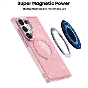 NEW Glitter Bling Magnetic Mobile Phone Cases for Samsung S25 S24 S23 FE Ultra <strong>Plus</strong> A13 A14 A15 A25 A35 A53 A54 A55 A56 Cover - Product Image 3