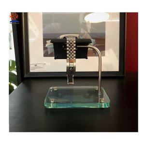 Présentoir de <span class=keywords><strong>montre</strong></span> à Base de marbre blanc et noir avec <span class=keywords><strong>tige</strong></span> en métal doré - Product Image 2