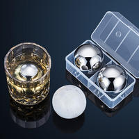 Boules de glace réutilisables en acier inoxydable de qualité alimentaire pour whisky et bière – Glaçons sphériques pour refroidir les boissons