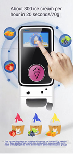 Máquina Expendedora Automática de Helado Suave en Cono, Robot Comercial de Autoservicio, Pantalla Táctil de 12 Pulgadas, Refrigeración por Compresor, 10L - Product Image 3