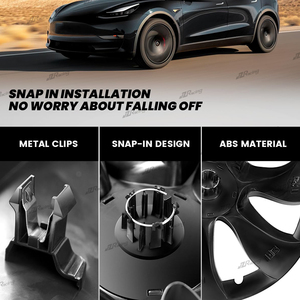 Enjoliveurs <span class=keywords><strong>de</strong></span> roue personnalisés JZ 19 <span class=keywords><strong>pouces</strong></span> pour Tesla Model Y Noir mat Protection <span class=keywords><strong>de</strong></span> roue pour 2020-2023 Accessoires Gemini - Product Image 5