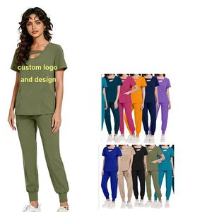 Multicolour Jogger Suit Nurse Scrubs Surgical <b>Doctors</b> Hospital Suit Polo Scrub Uniforms - Product Image 1